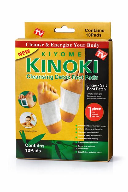 Advanced Herbal Foot Detox Patch (10 Pads) | Herbal Bamboo Vinegar & Ginger Foot Detox Pads | Overnight Natural Stress Relief & Deep Sleep Support | Organic Foot Cleansing Patch for Men & Women