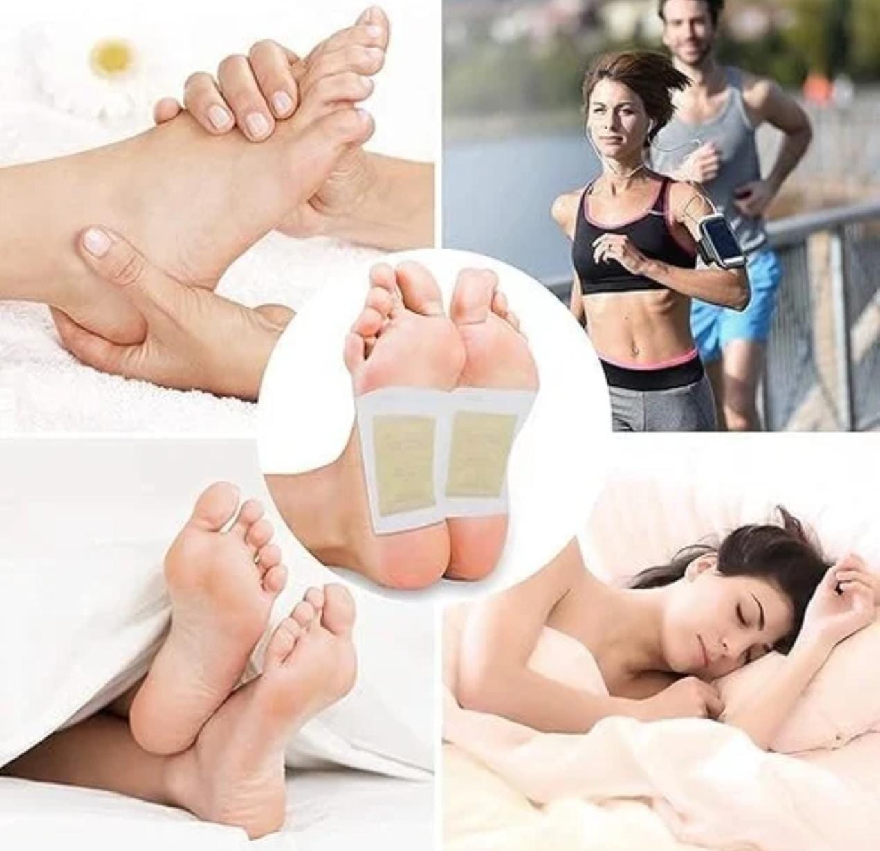 Advanced Herbal Foot Detox Patch (10 Pads) | Herbal Bamboo Vinegar & Ginger Foot Detox Pads | Overnight Natural Stress Relief & Deep Sleep Support | Organic Foot Cleansing Patch for Men & Women